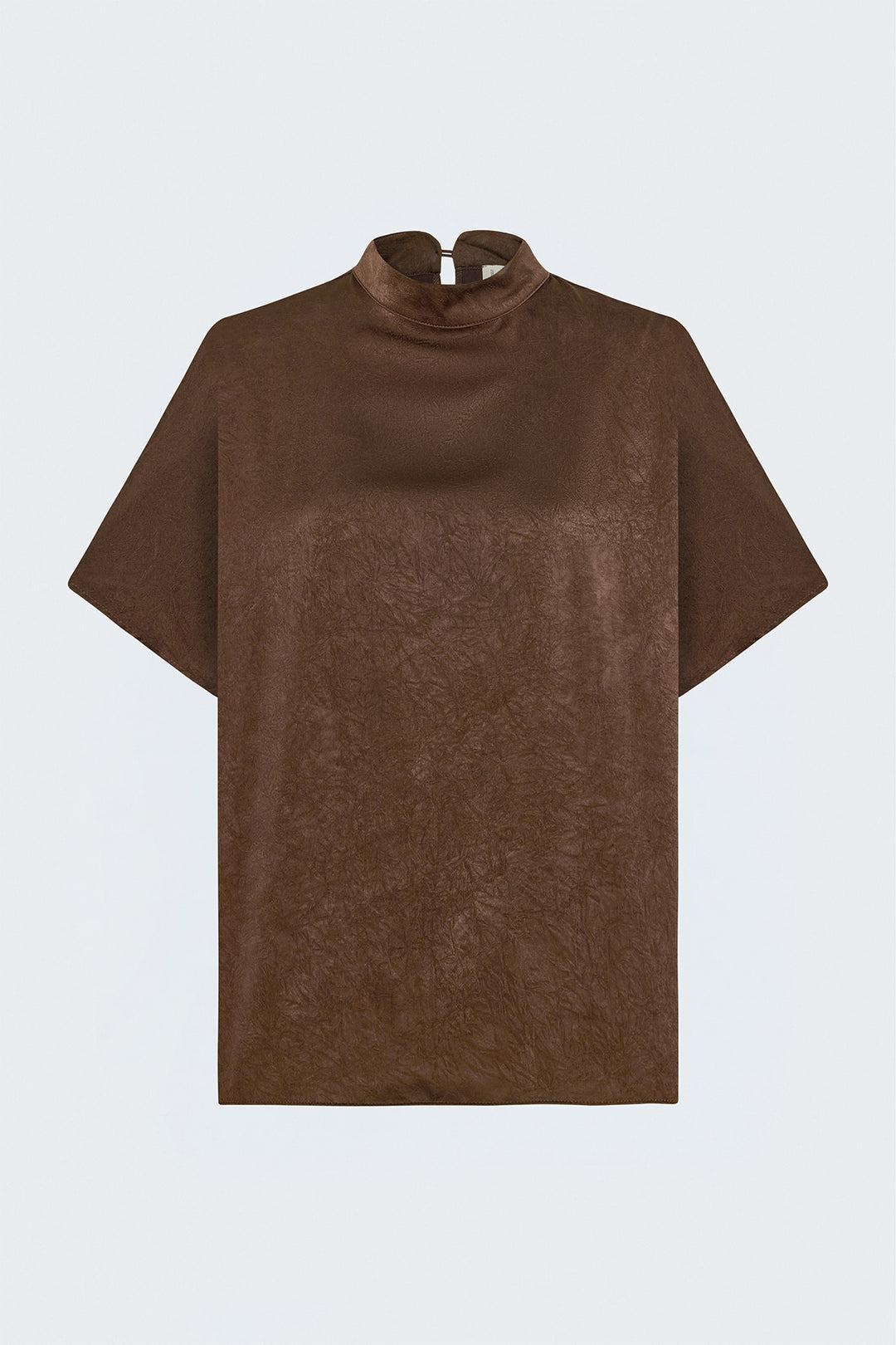 Sateen Blouse à manches chauve-souris - Clair Marron