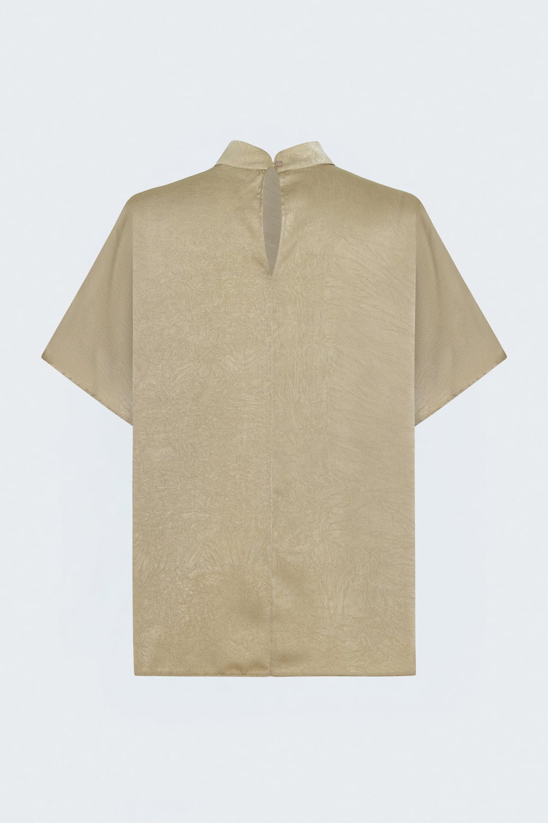 Sateen Blouse à Manches Chauve-souris - Beige