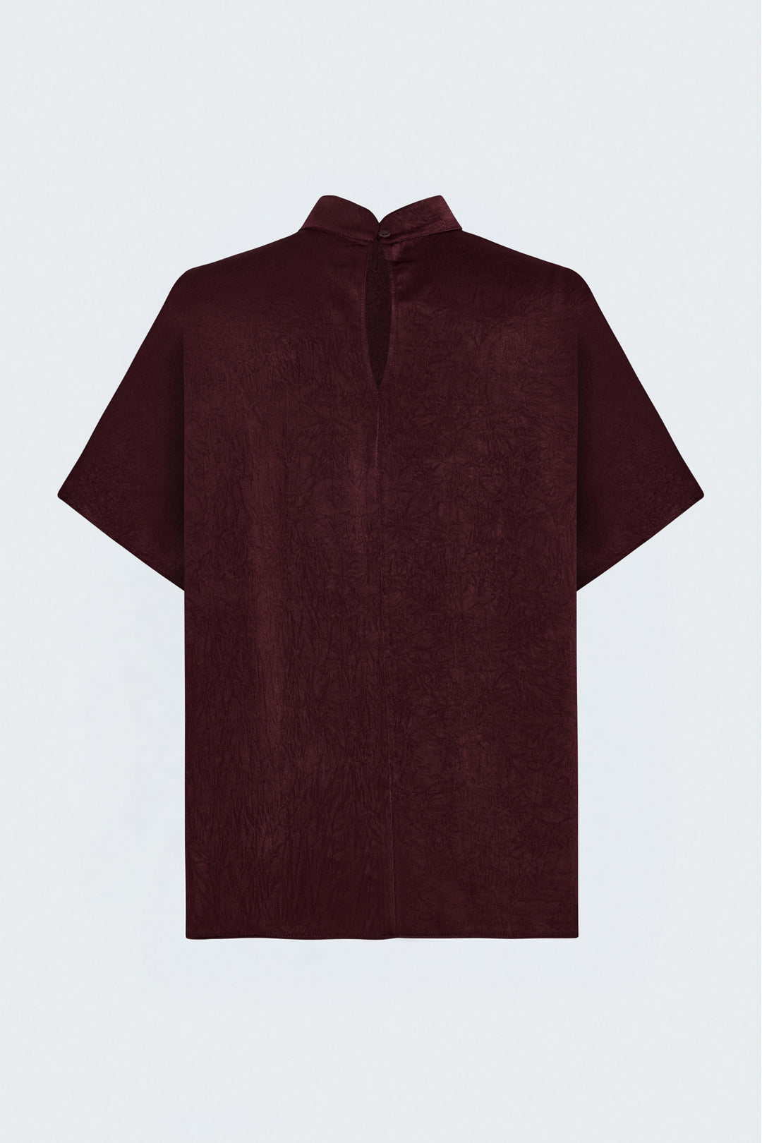 Sateen Blouse à Manches Chauve-souris - Bordeaux
