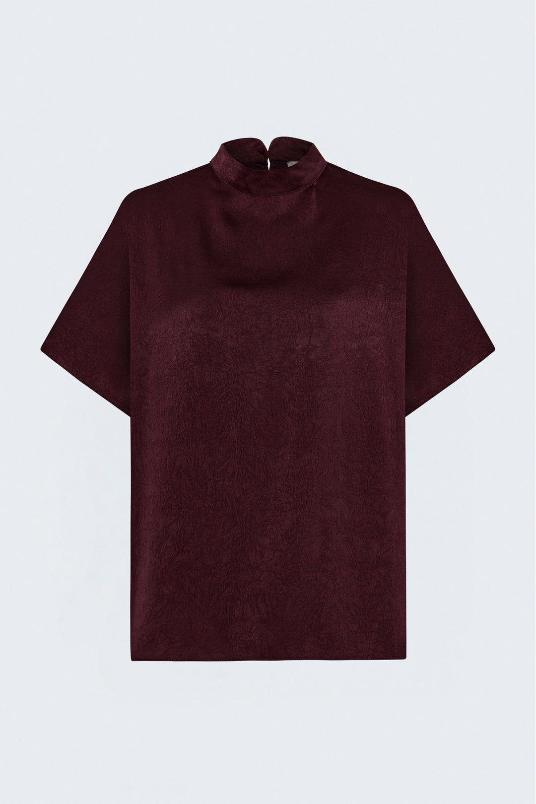 Sateen Blouse à Manches Chauve-souris - Bordeaux