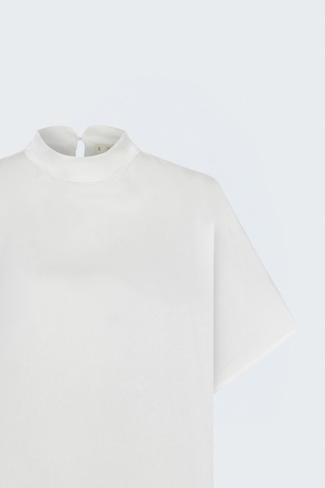 Sateen Blouse à Manches Chauve-souris - Écru