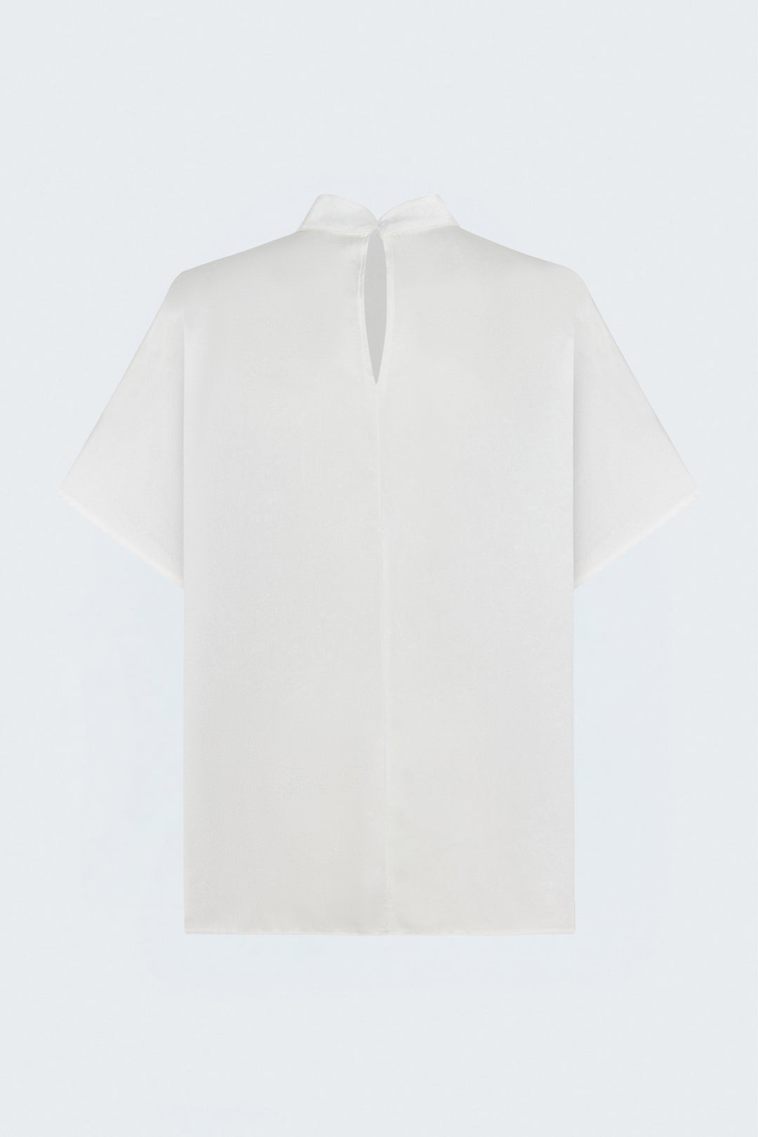 Sateen Blouse à Manches Chauve-souris - Écru