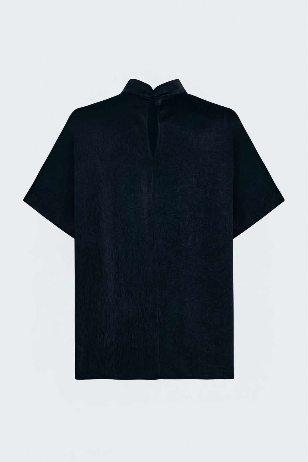 Sateen Blouse à Manches Chauve-souris - Bleu marine
