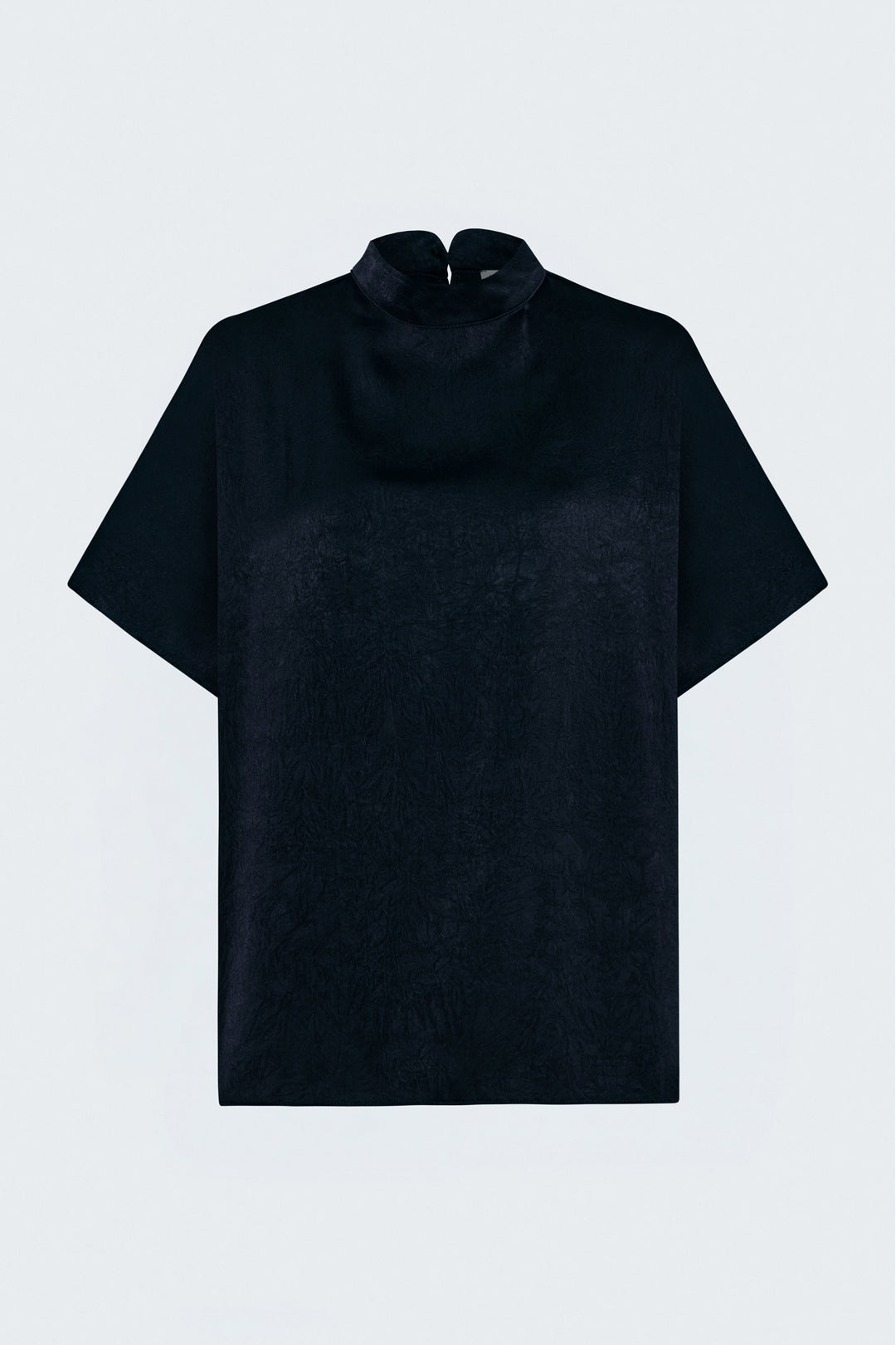 Sateen Blouse à Manches Chauve-souris - Bleu marine