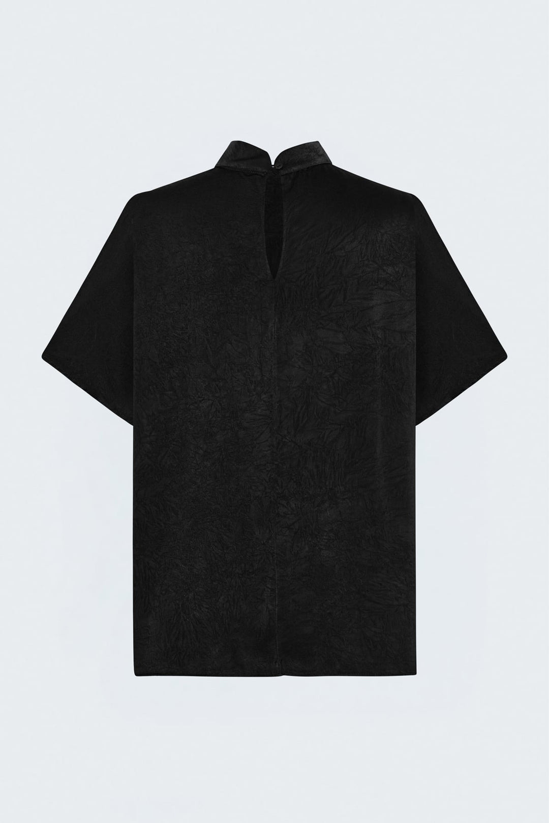 Sateen Blouse à manches chauve-souris - Noir