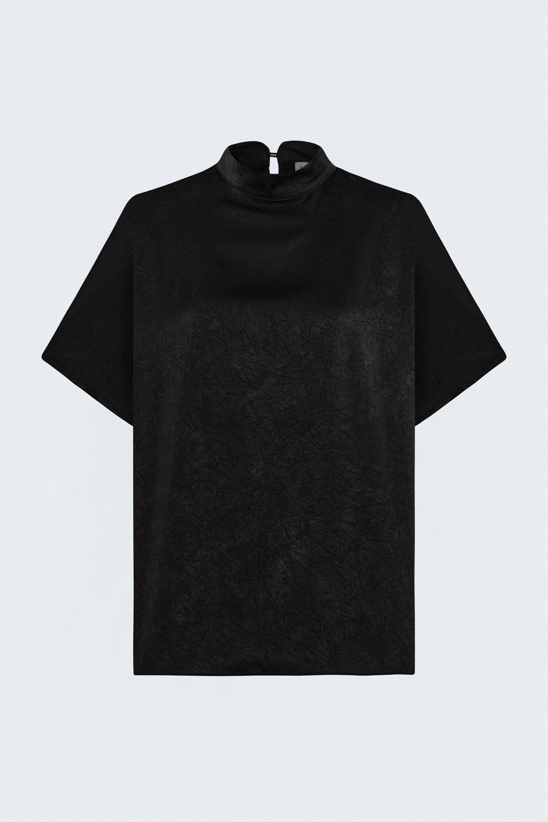Sateen Blouse à manches chauve-souris - Noir