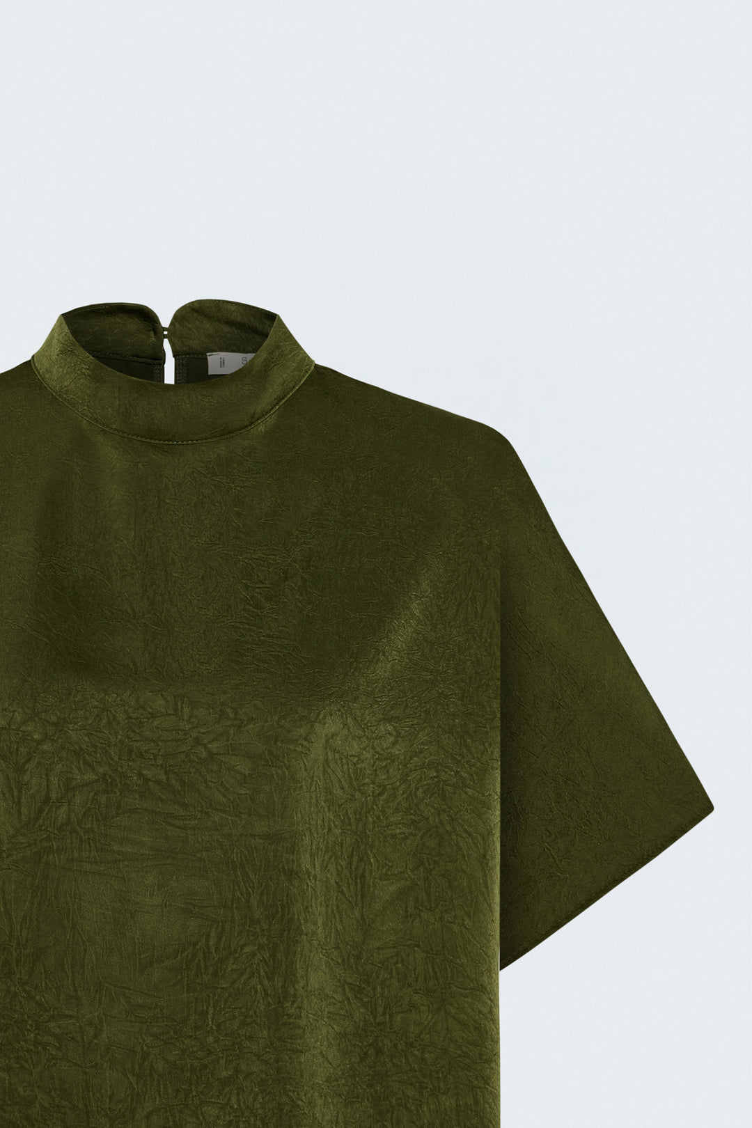 Sateen Blouse à Manches Chauve-souris - Vert