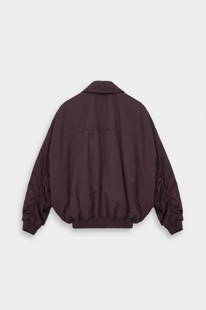 Giesto Veste bomber bordeaux à manches chauve-souris - Bordeaux