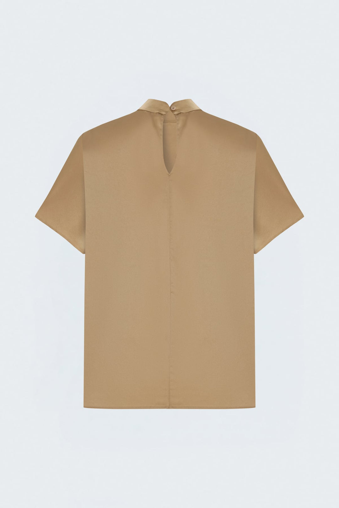 Sateen Blouse ample à manches chauve-souris - Camel