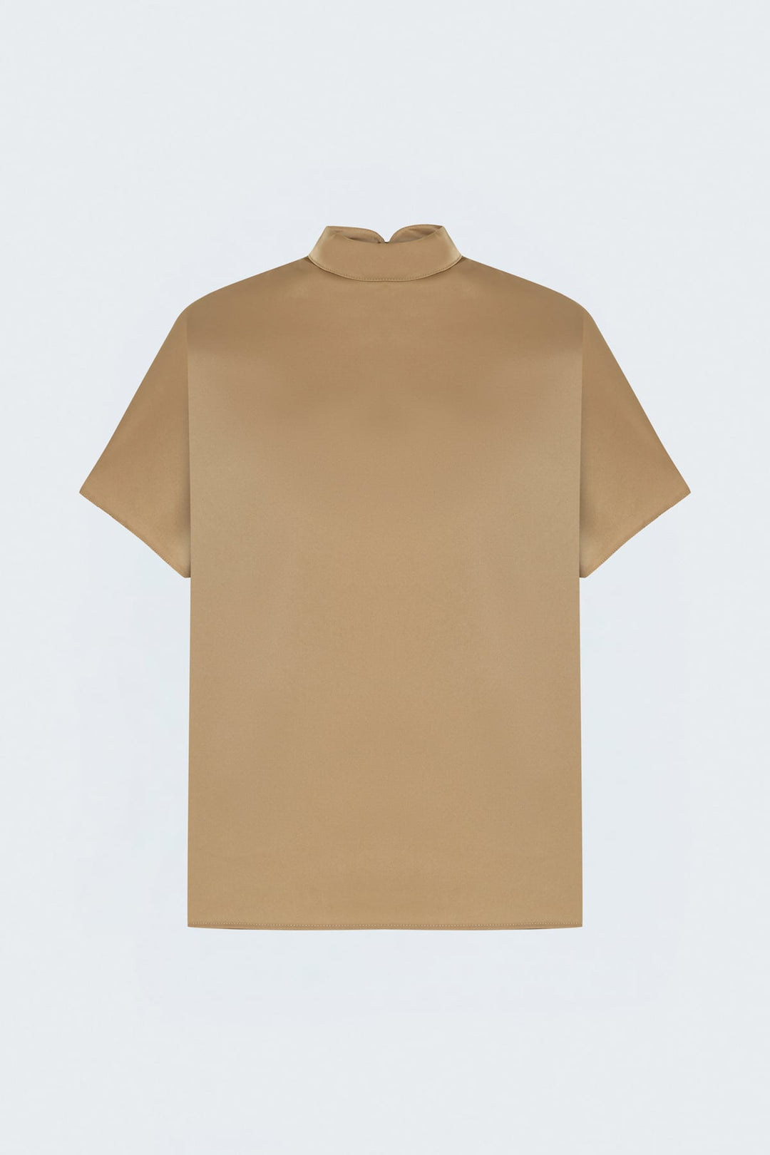Sateen Blouse ample à manches chauve-souris - Camel