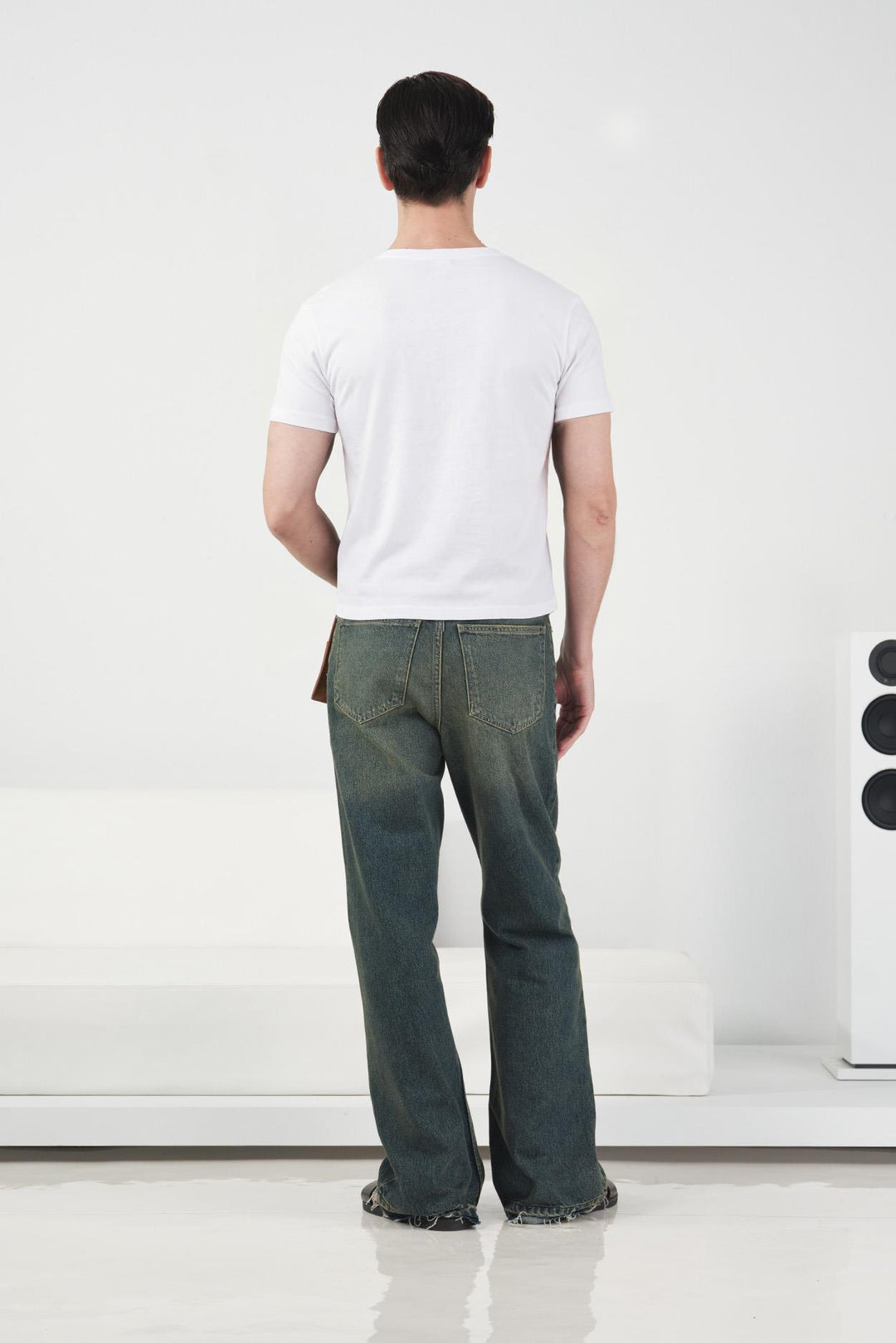 Giesto T-Shirt Blanc à Col Boutonné Slim - Blanc
