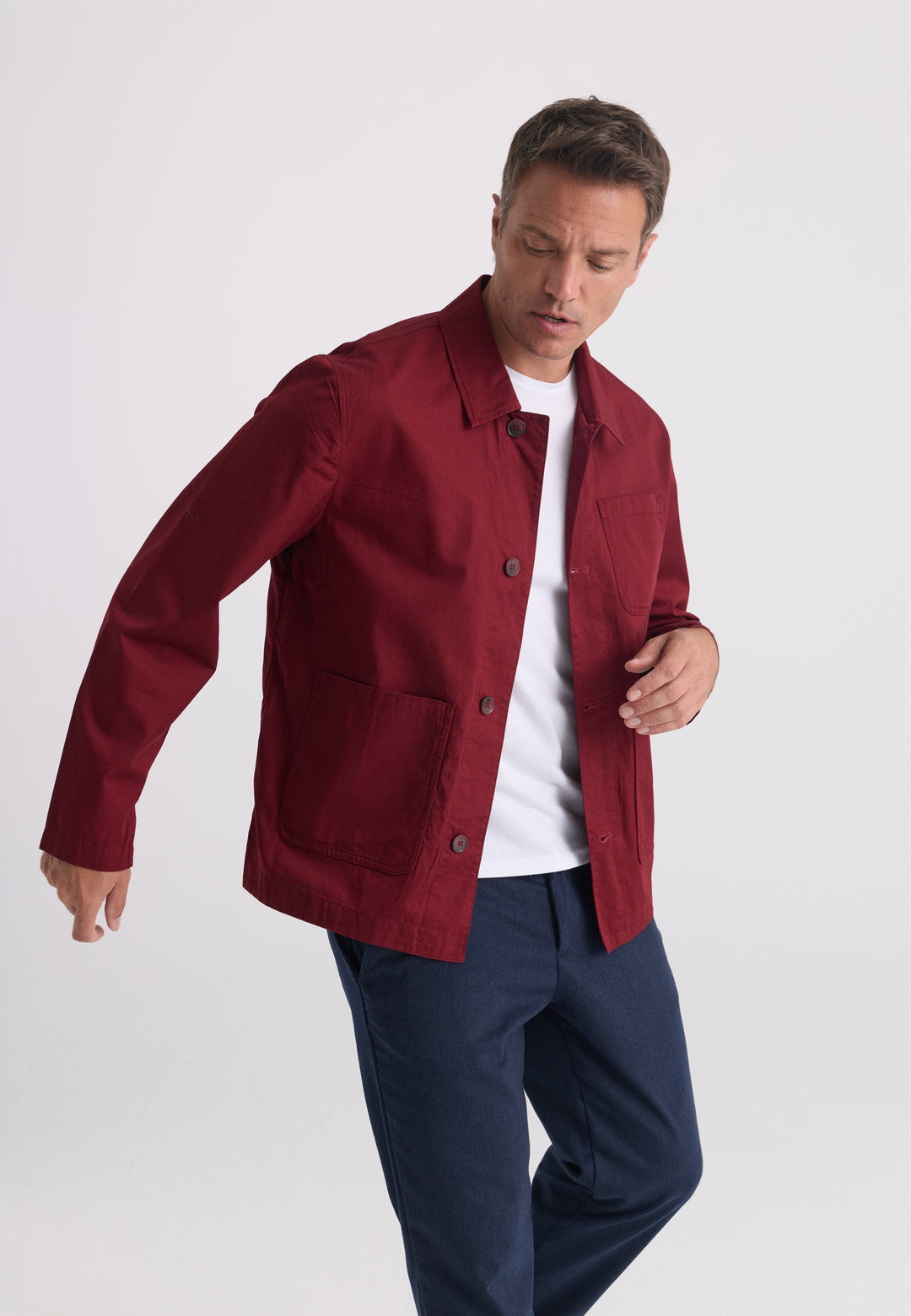 Felix Hardy Veste Worker Homme 100% Coton - Bordeaux