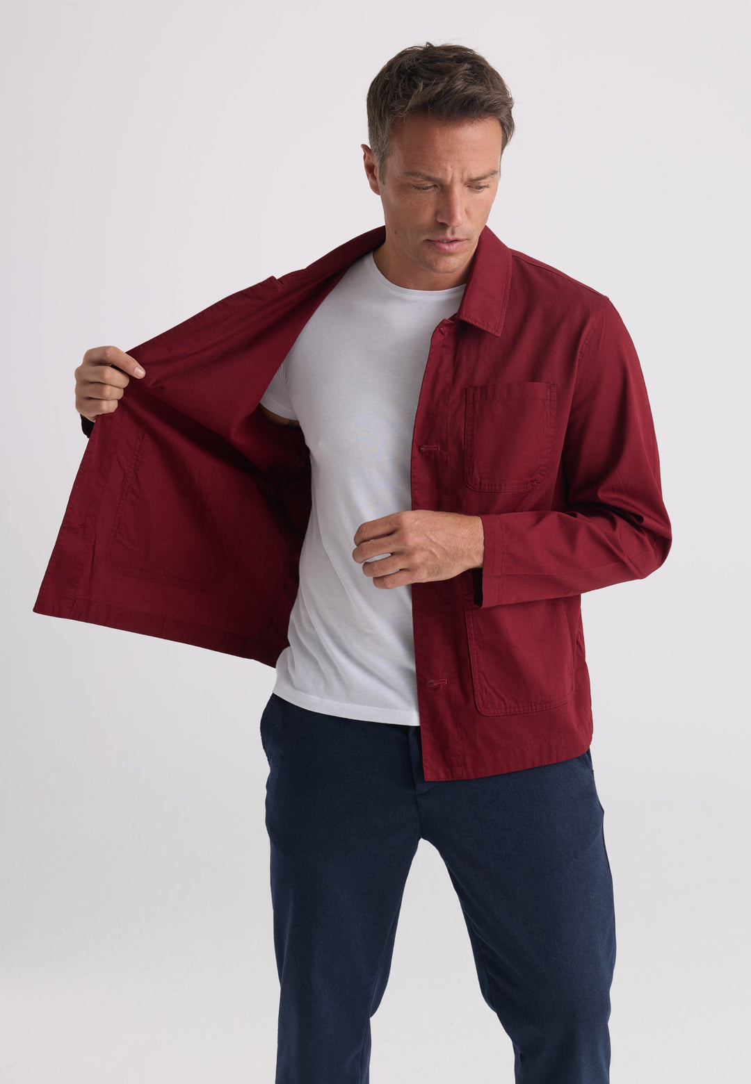 Felix Hardy Veste Worker Homme 100% Coton - Bordeaux