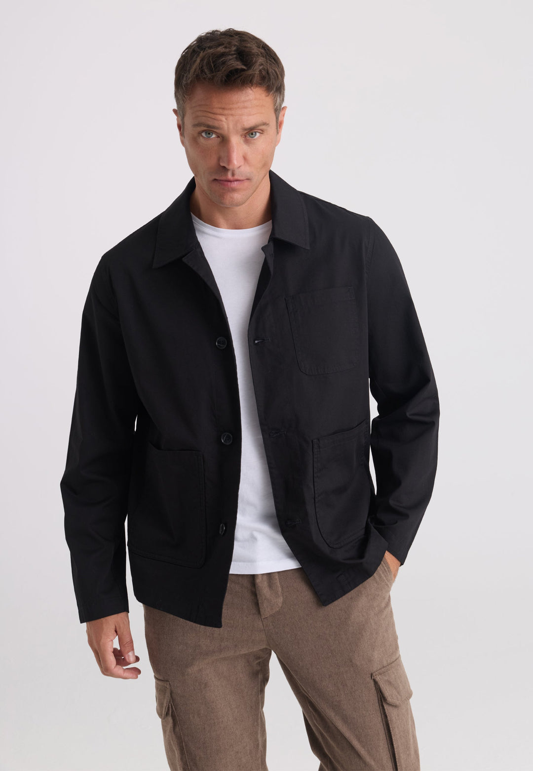 Felix Hardy Veste Worker Homme 100% Coton - Noir