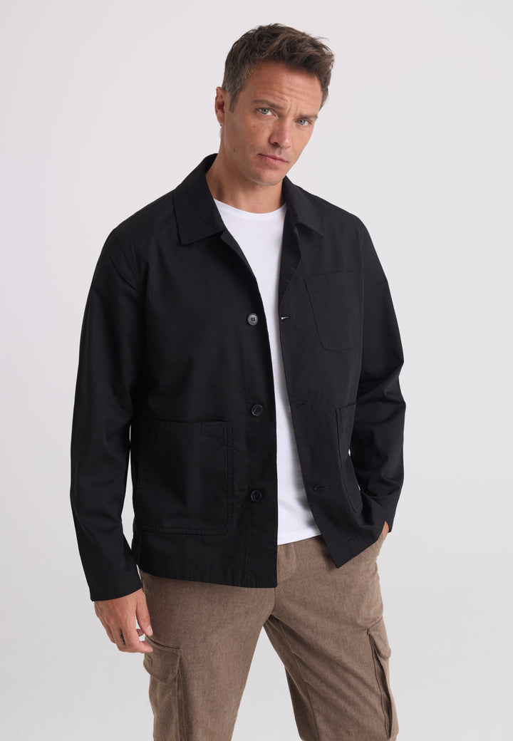Felix Hardy Veste Worker Homme 100% Coton - Noir