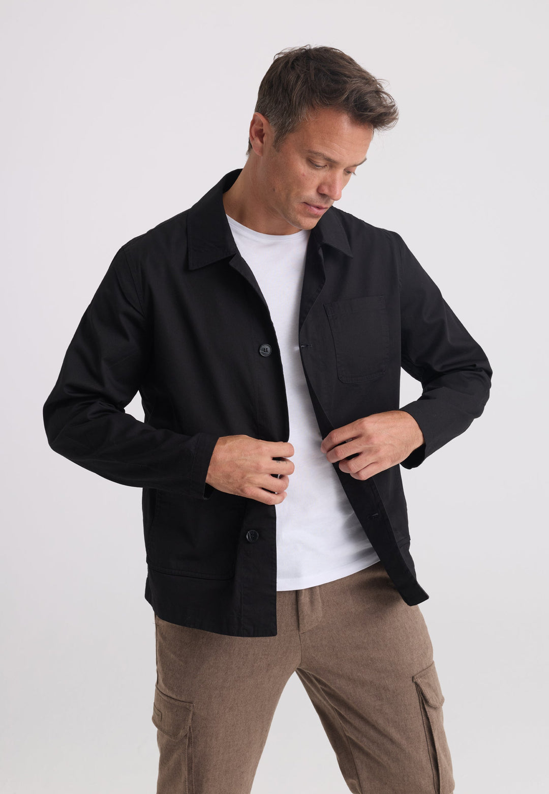 Felix Hardy Veste Worker Homme 100% Coton - Noir
