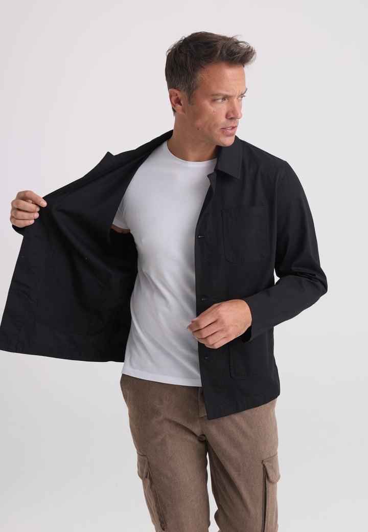 Felix Hardy Veste Worker Homme 100% Coton - Noir