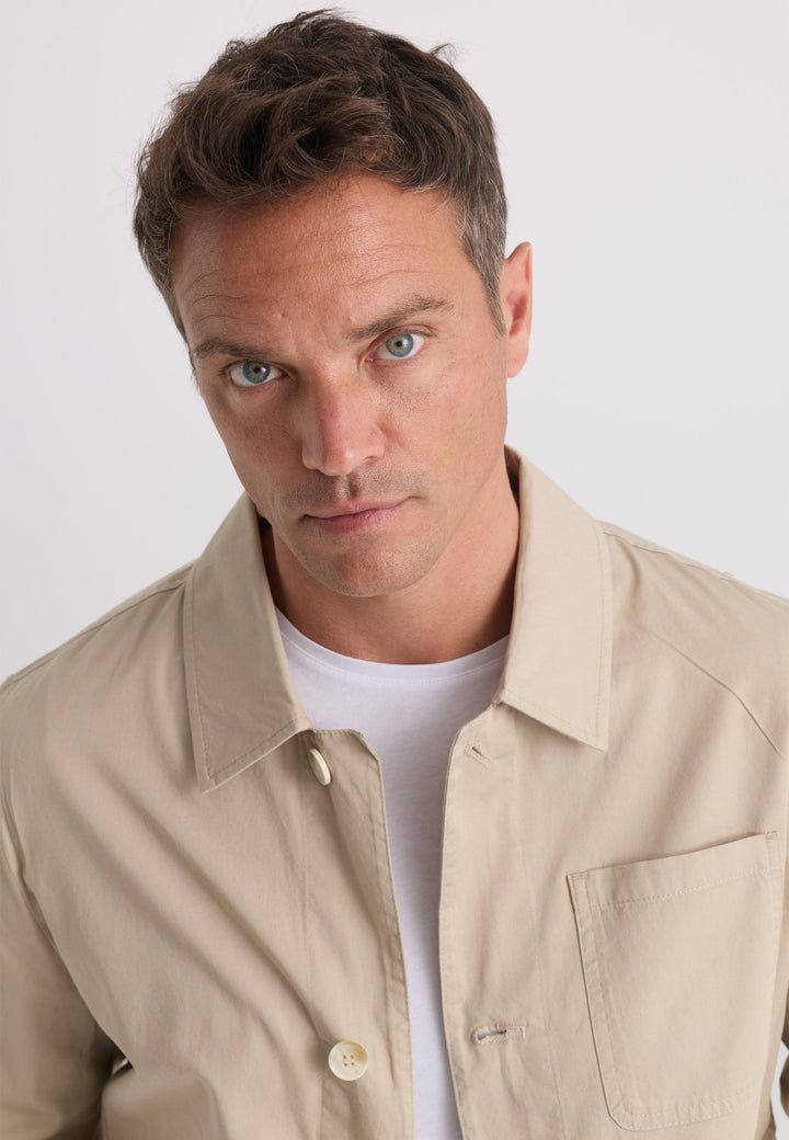 Felix Hardy Veste Worker Homme 100% Coton - Beige