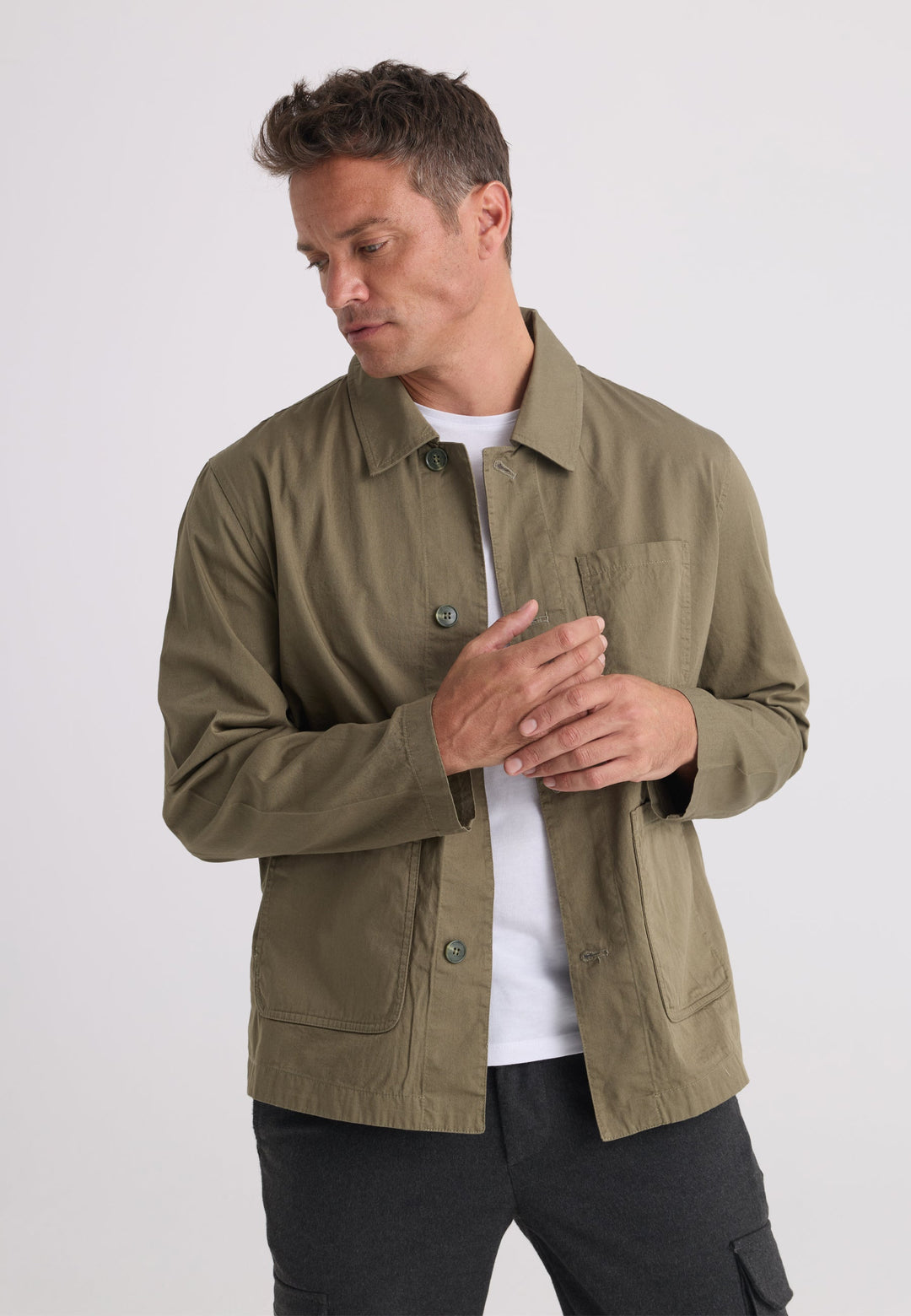Felix Hardy Veste Worker Homme 100% Coton - Kaki