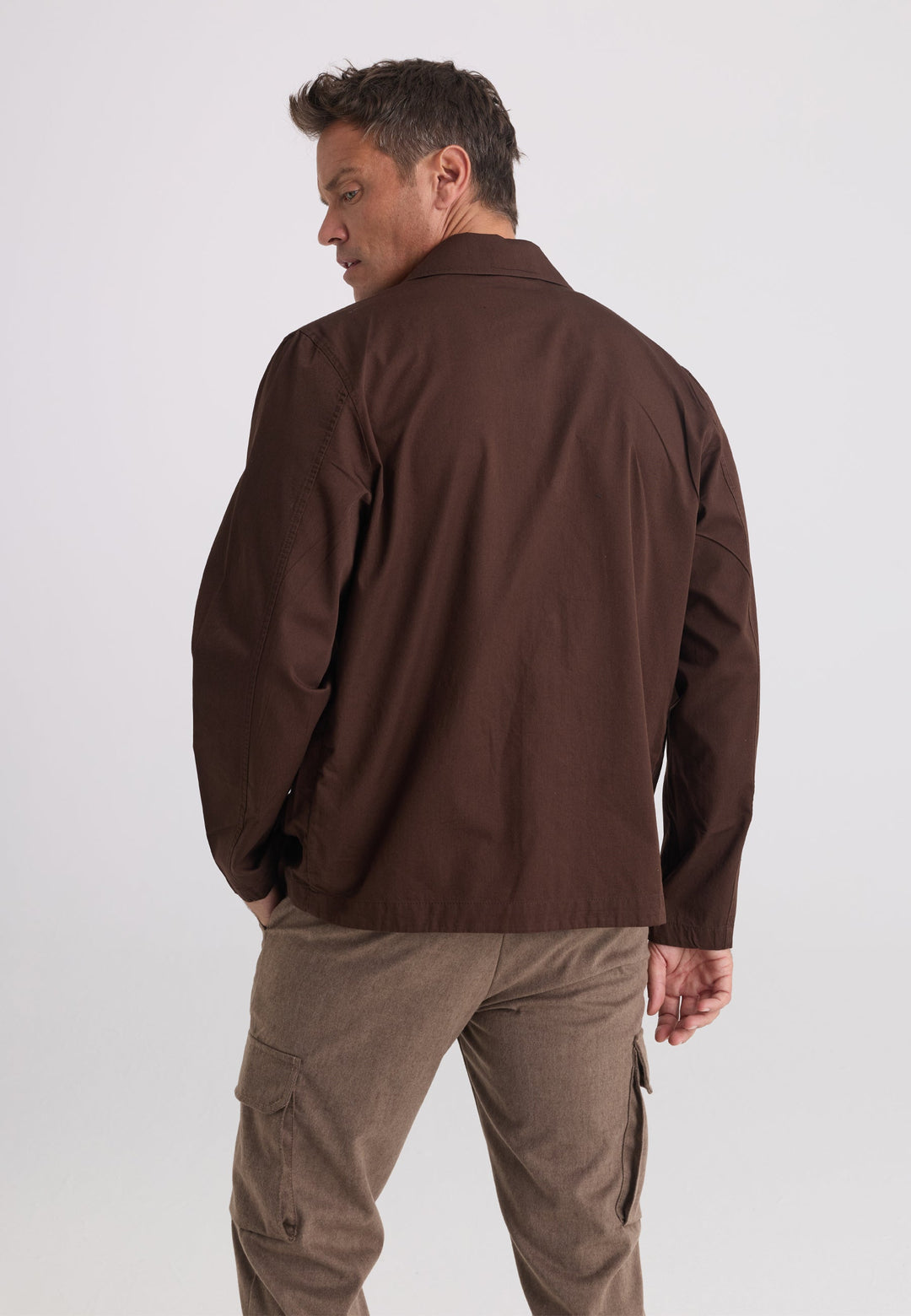Felix Hardy Veste Worker en 100% coton pour homme - Marron