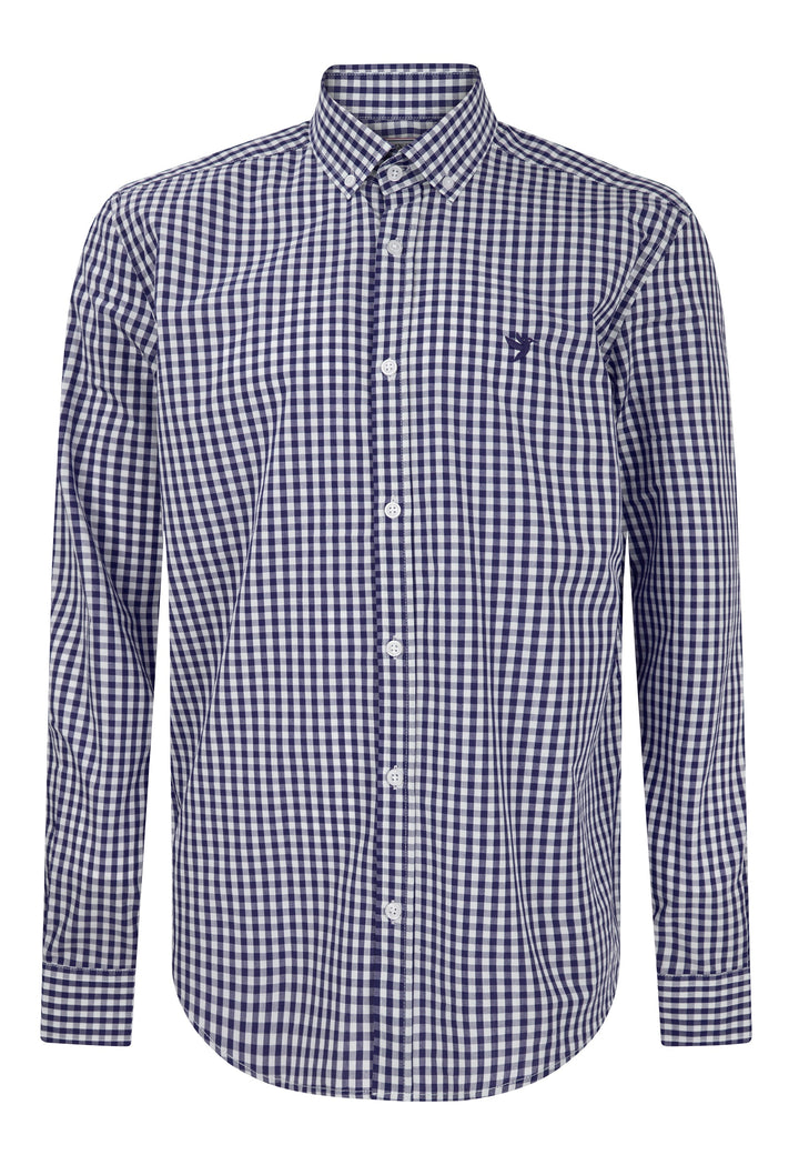 Felix Hardy Chemise à carreaux à manches longues pour homme - Bleu