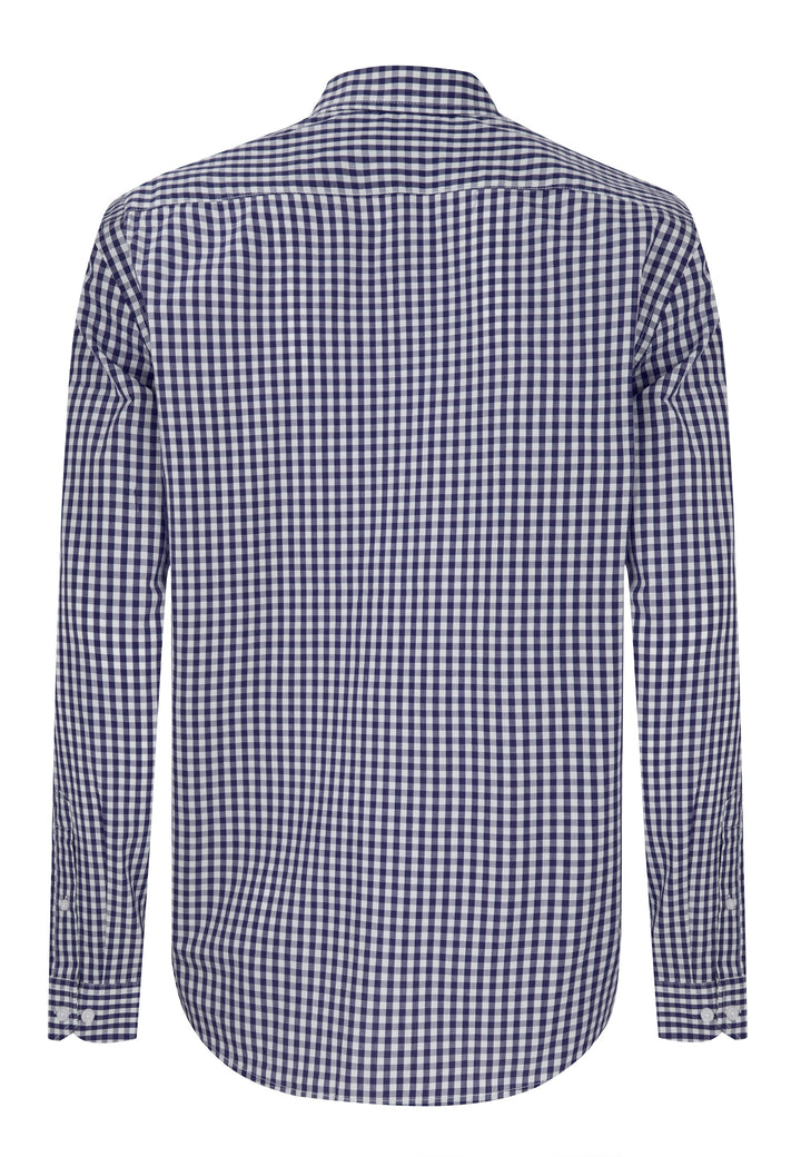Felix Hardy Chemise à carreaux à manches longues pour homme - Bleu