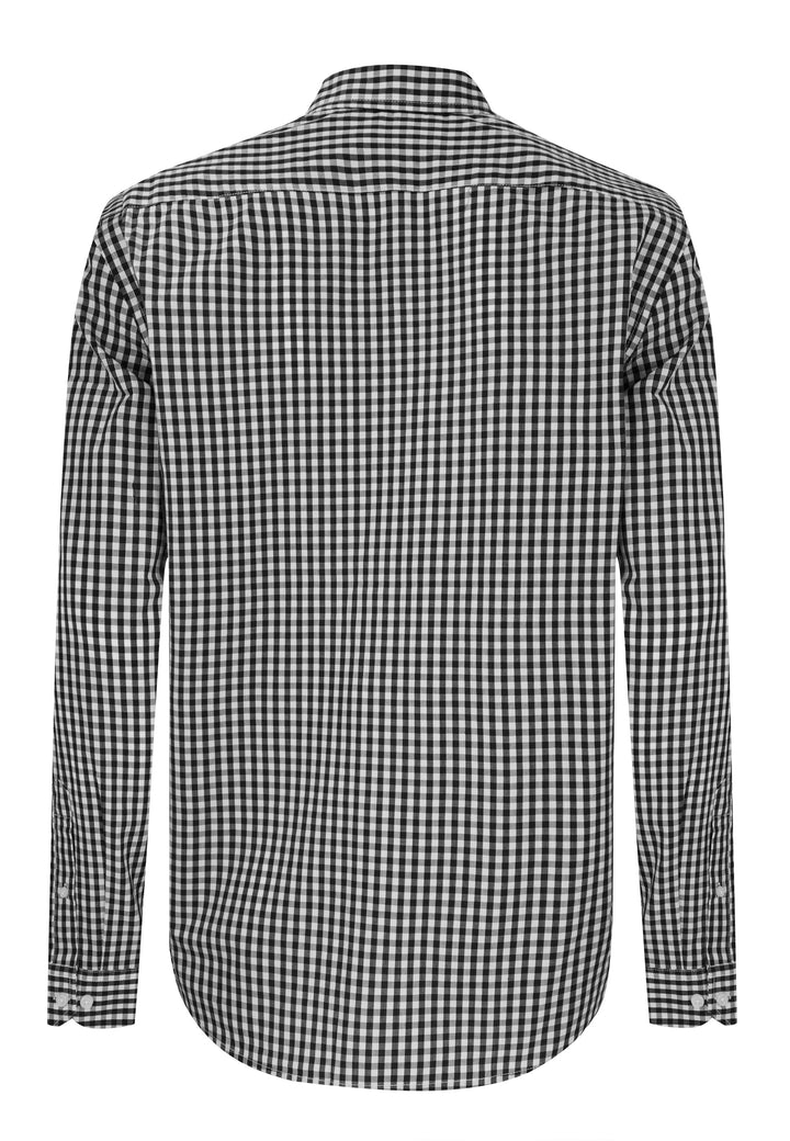 Felix Hardy Chemise à carreaux à manches longues pour homme - Noir