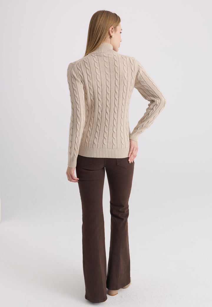 Felix Hardy Cable-knit half-zip sweater - Black