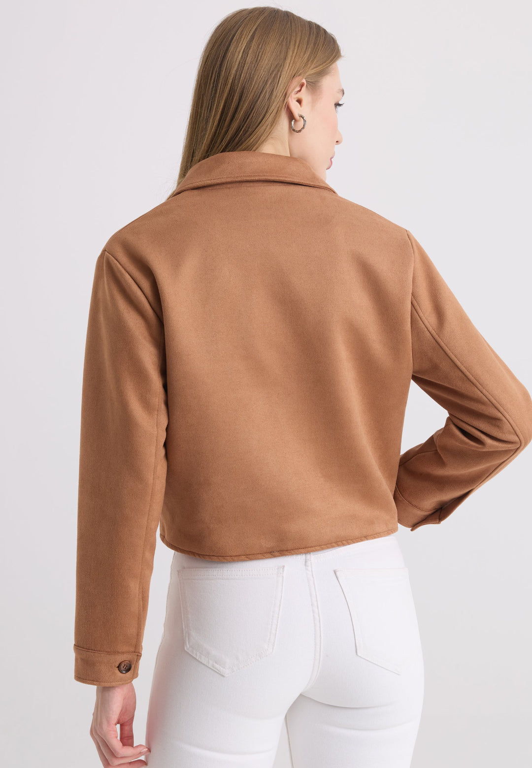 Felix Hardy Veste courte en suédine femme - Camel