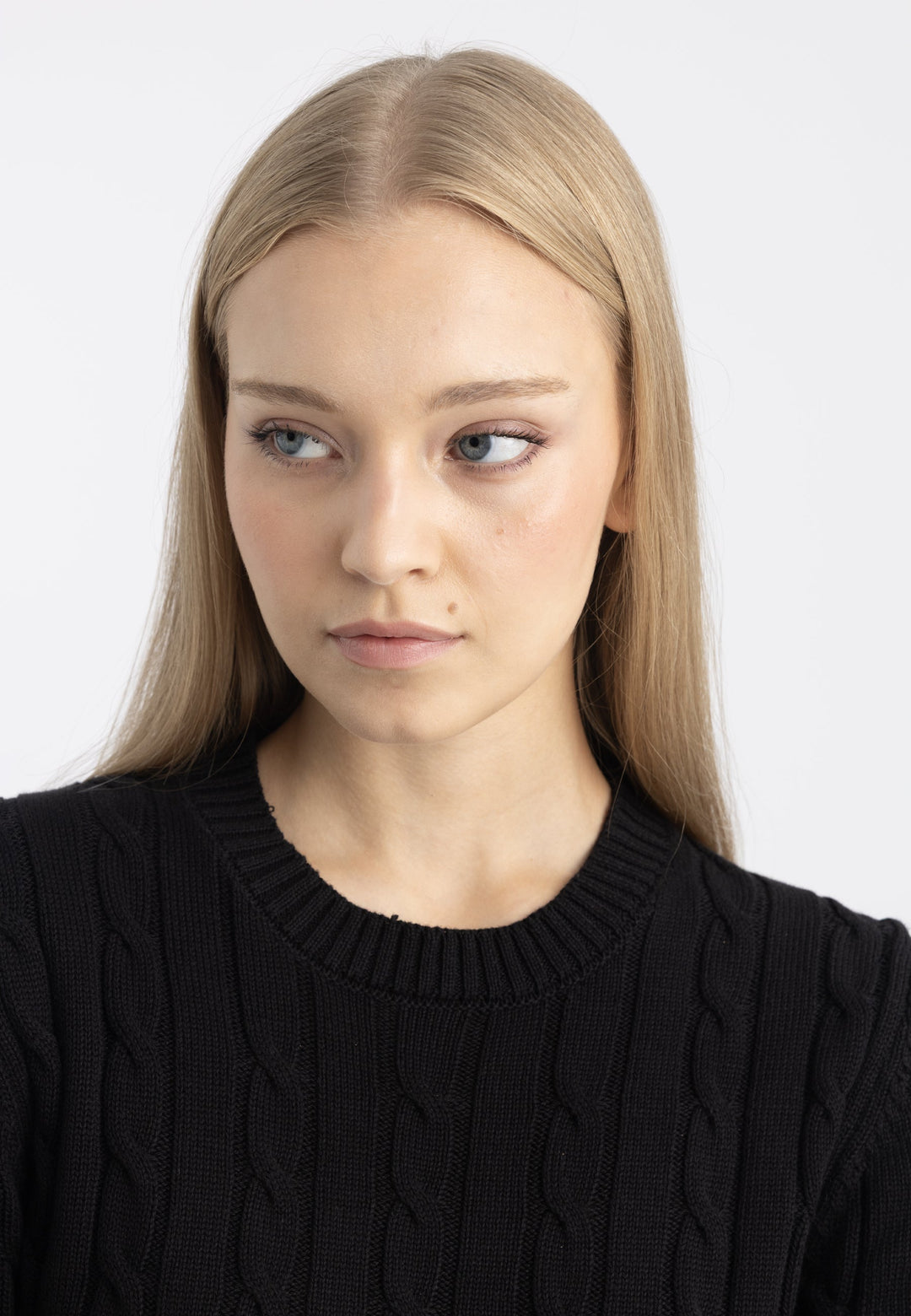 Felix Hardy Pull en tricot à col rond pour femme - Noir