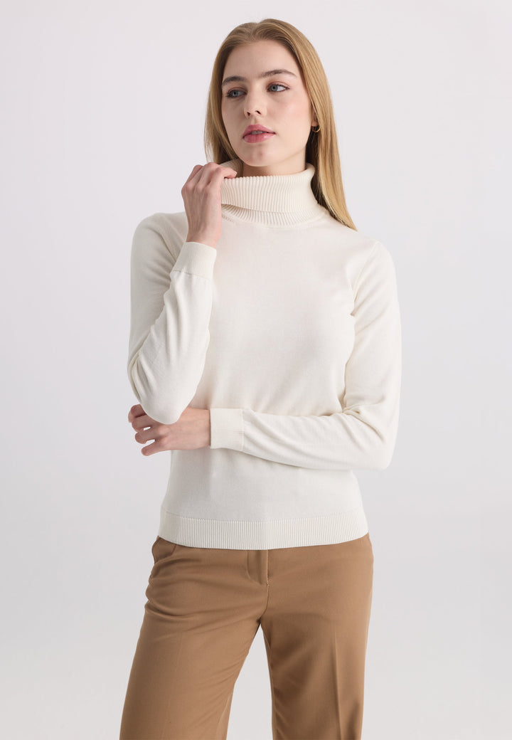 Felix Hardy Pull-over col roulé - Crème