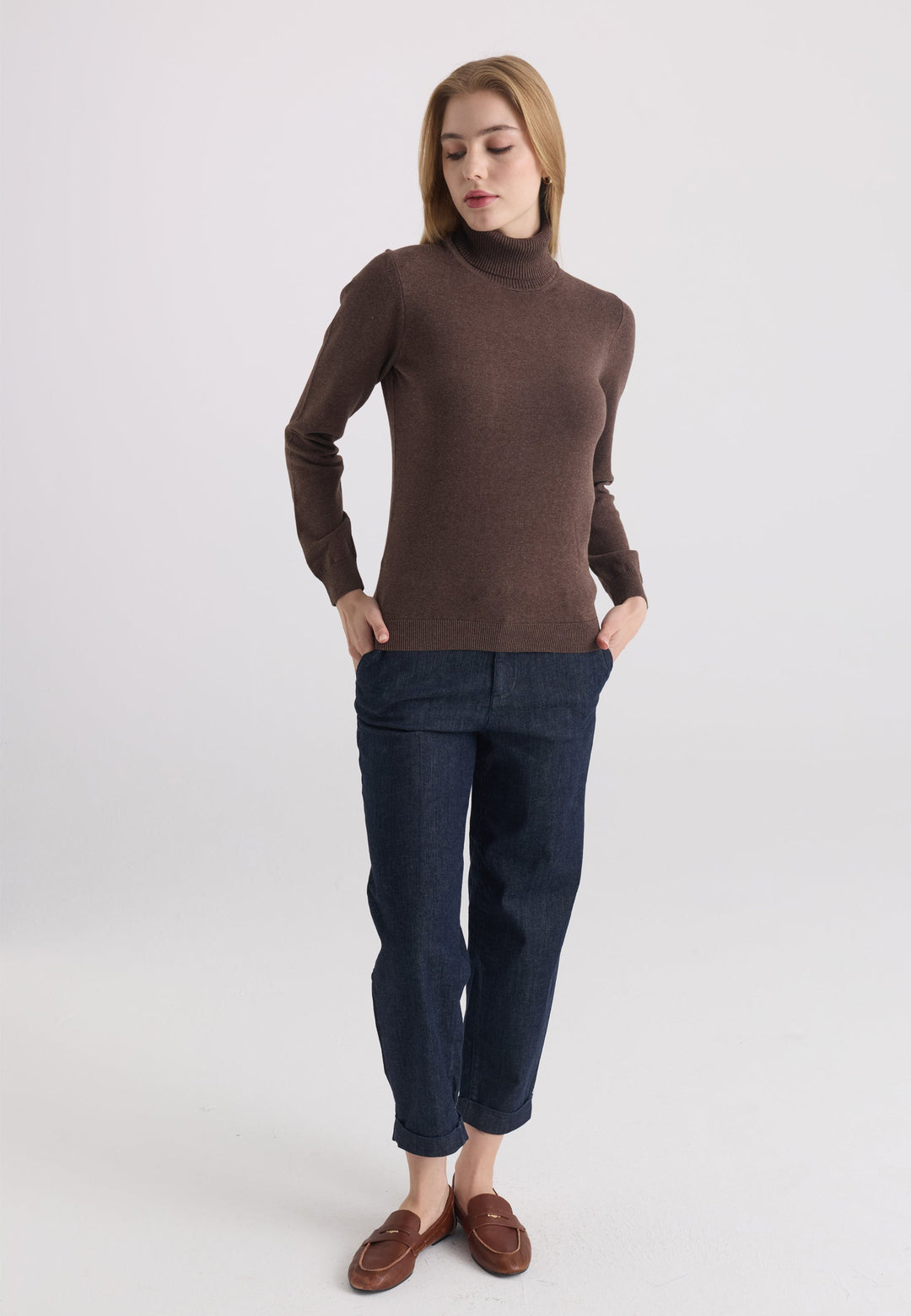 Felix Hardy Pull-over col roulé - Marron