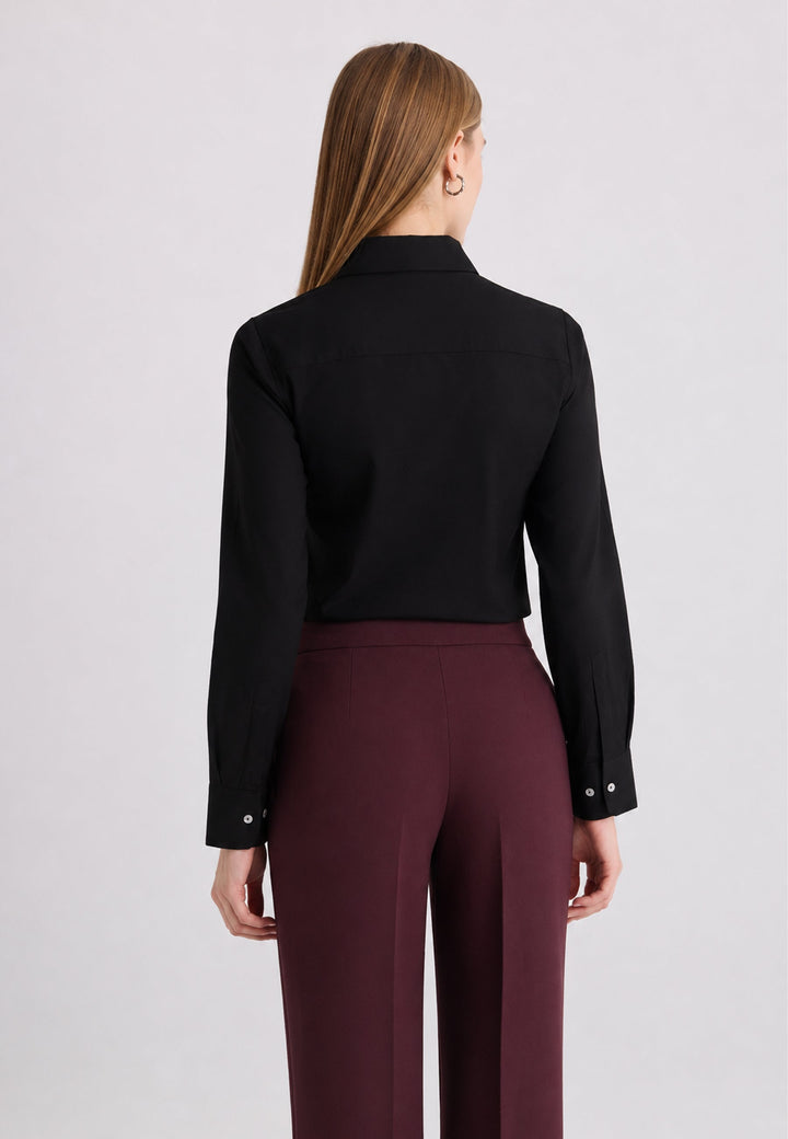 Felix Hardy Chemise en coton à manches longues pour femme - Noir