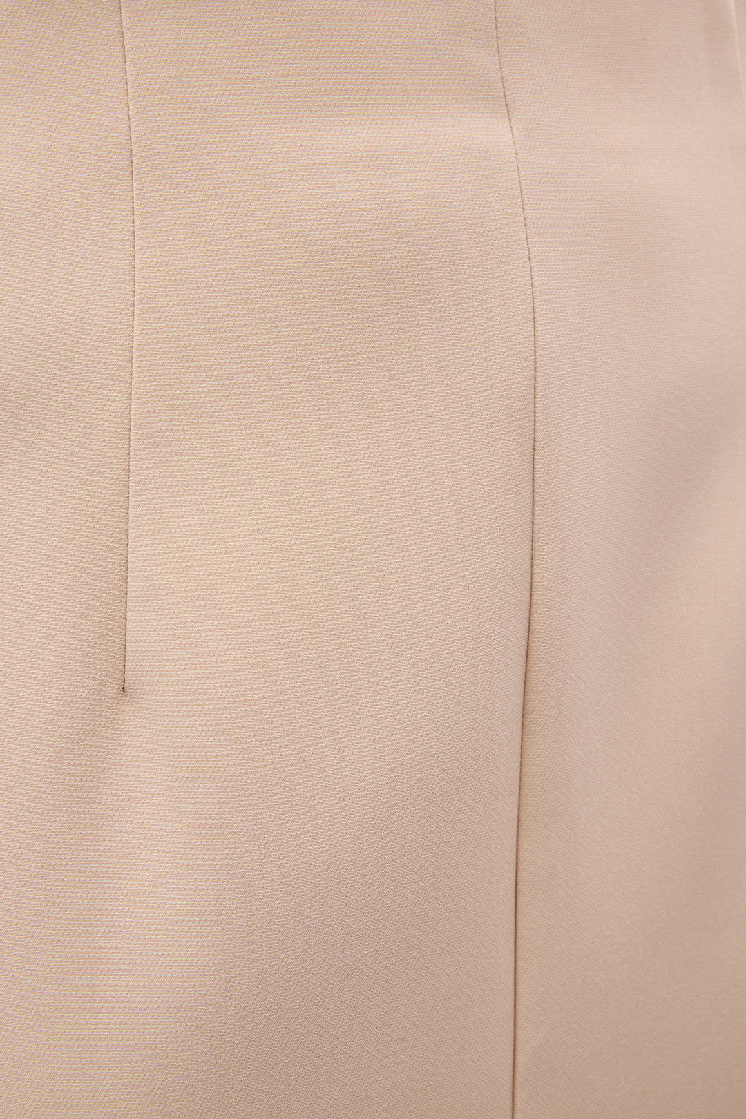 Sateen Jupe Midi Fendue - Beige