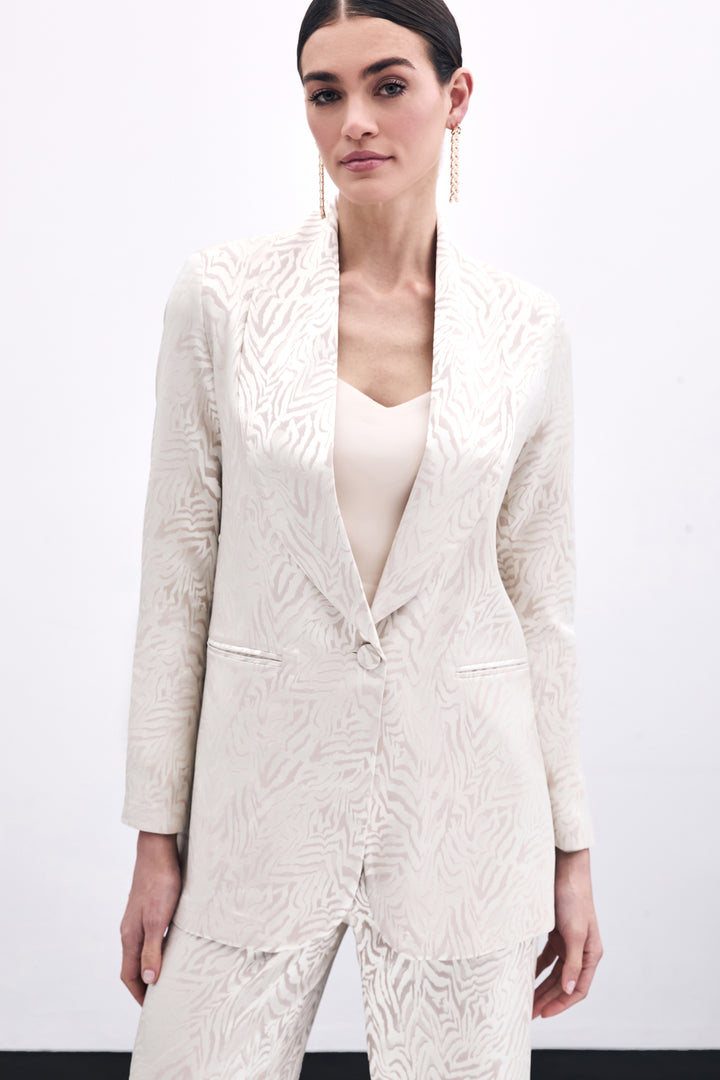 Sateen Veste Imprimée Zebra - Beige
