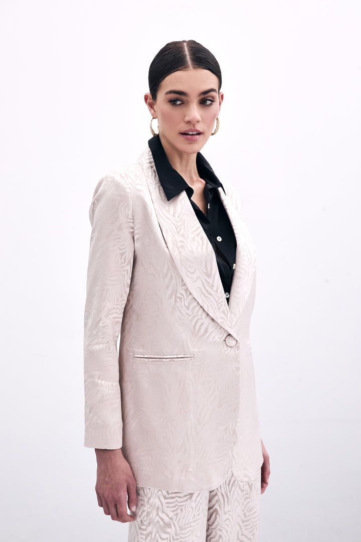 Sateen Veste Imprimée Zebra - Poudre