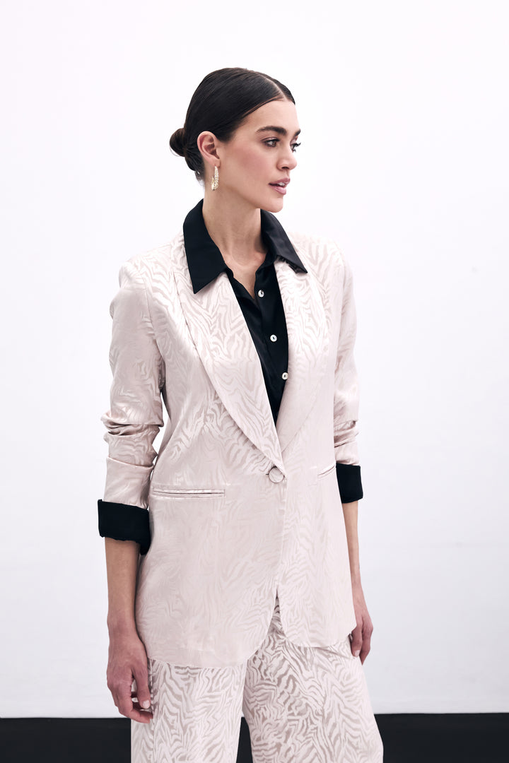 Sateen Veste Imprimée Zebra - Poudre