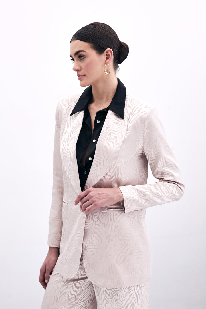 Sateen Veste Imprimée Zebra - Poudre