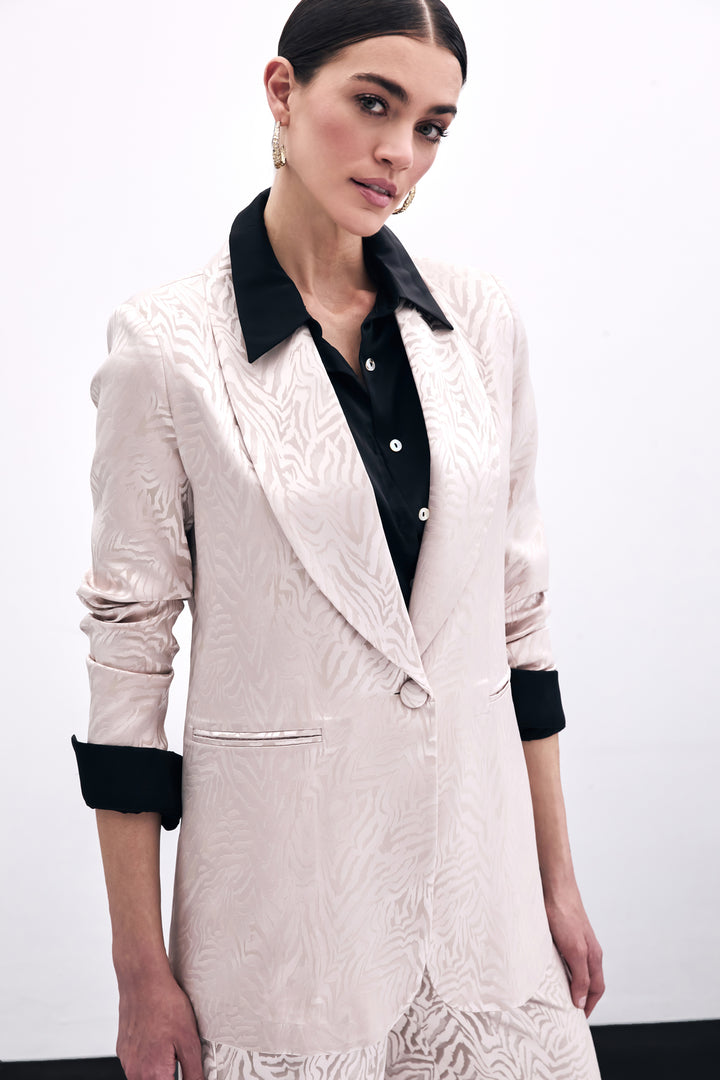 Sateen Veste Imprimée Zebra - Poudre