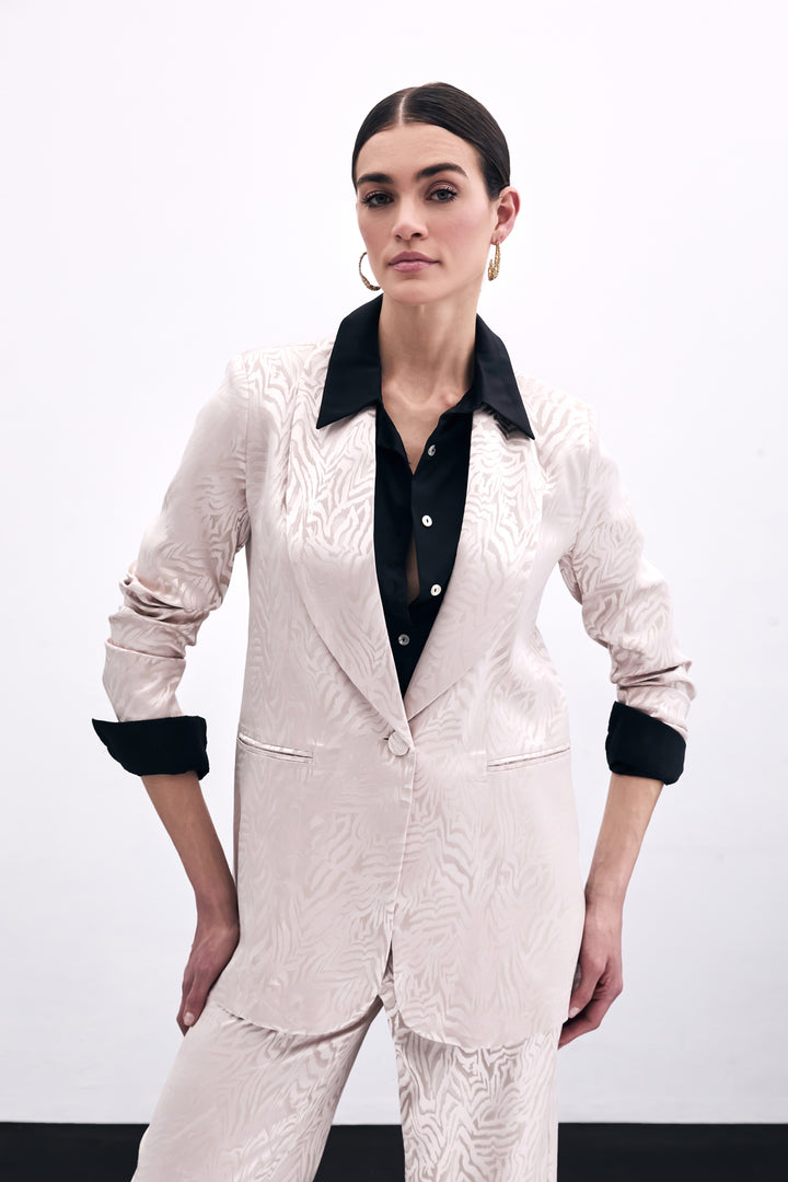 Sateen Veste Imprimée Zebra - Poudre