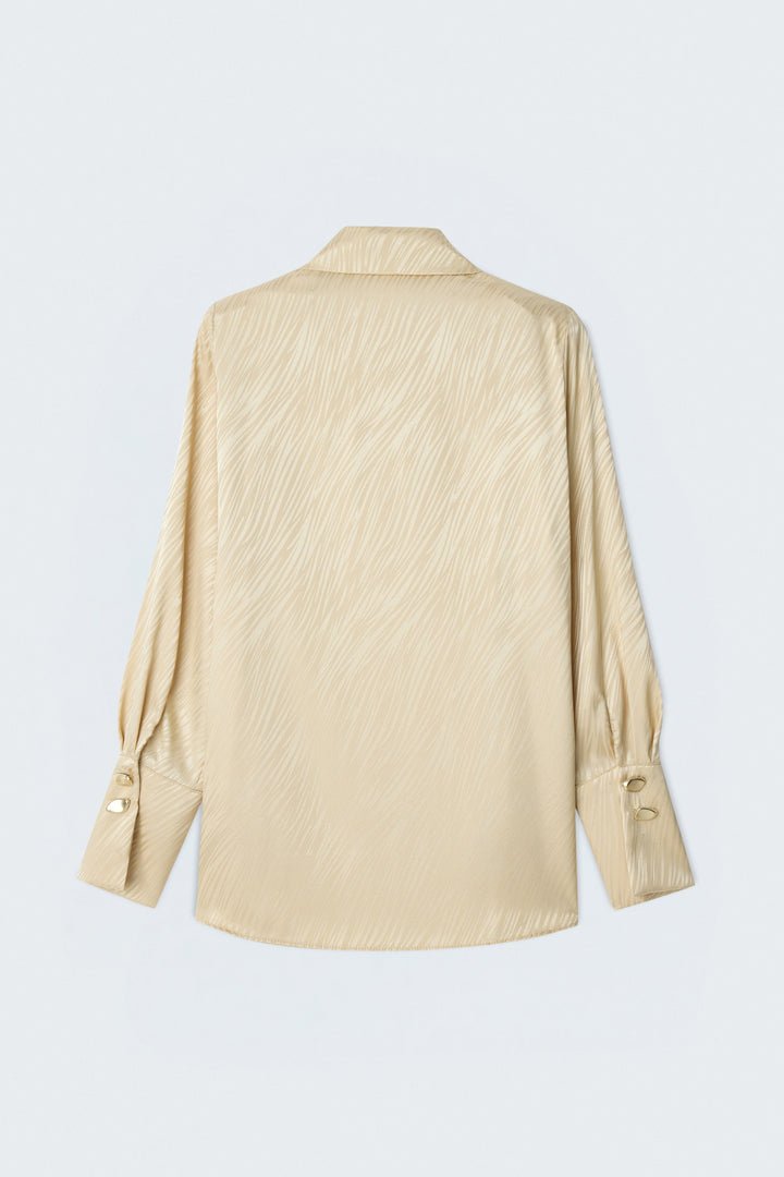 Sateen Chemise à motifs zèbre - gold