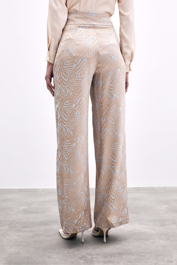 Sateen Pantalon Imprimé Zebra - bebe Bleu